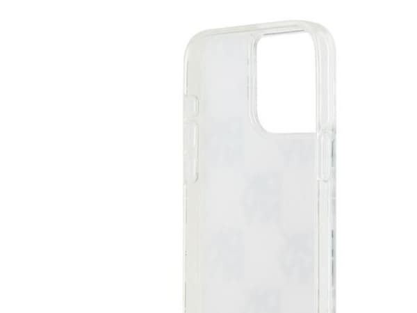 DKNY Liquid Glitter multilogo-etuiet til iPhone 15 Pro Max - hvit