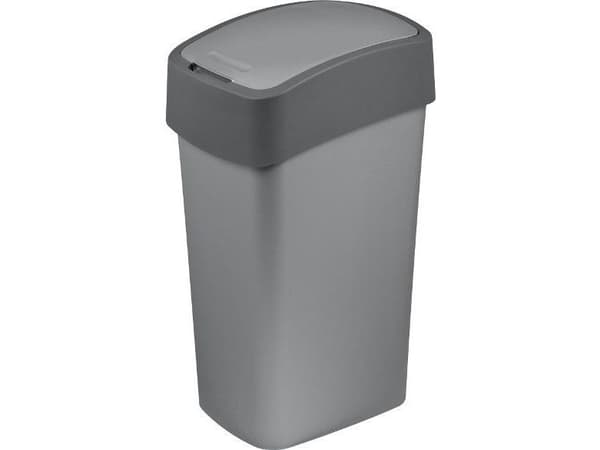 Curver Flip Bin, 50 l, Rektangulær, Grafitt, Sølv, Manuell, 294 mm, 376 mm