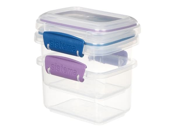 Sistema - 400ml Rectangular Accents 2 Pack