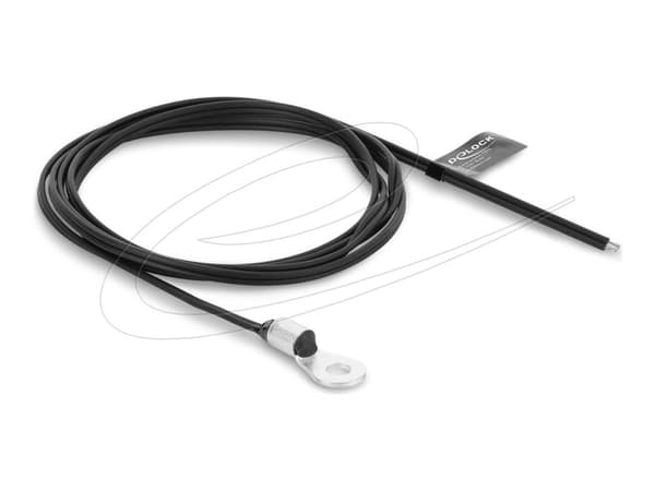 Delock - Temperature sensor cable - M4 ring terminal til uisolert tråd - 1 m - svart