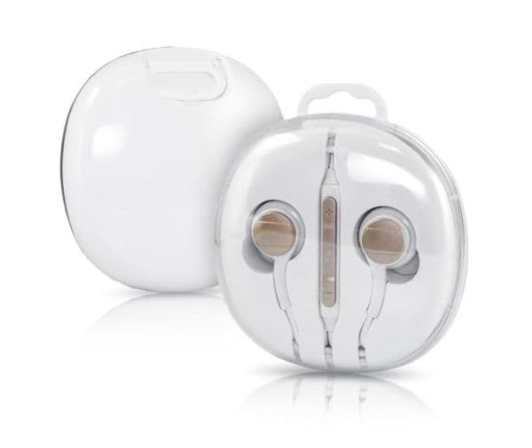 In-Ear-headset - vit/guld