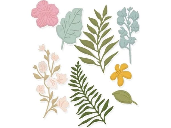 Stansmallar - blommor och blad 8 st