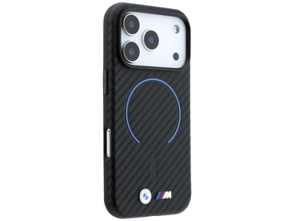 BMW M Carbon Printed Ring MagSafe Case for iPhone 17 Pro Max / 18 Pro Max - Black