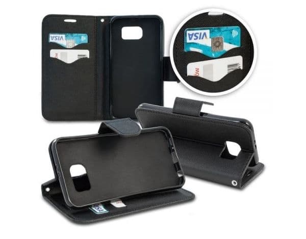 iPhone X / XS-deksel - flip med magnet - sort