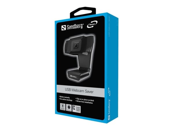 Sandberg USB Webcam - indbygget stereomikrofon - USB 2.0 - perfekt til onlinemøder