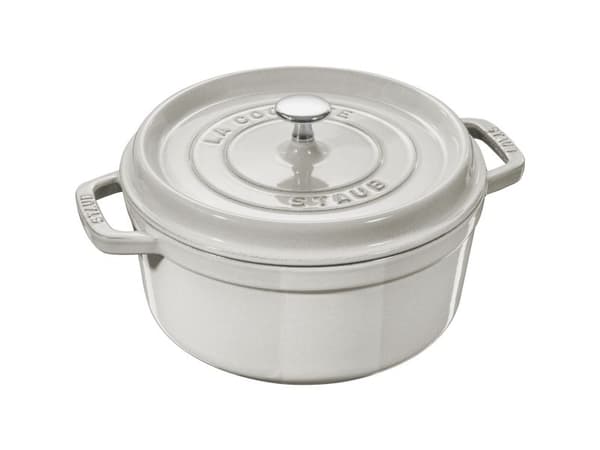 Staub pyöreä valurautapata - 3,8 ltr, valkoinen tryffeli