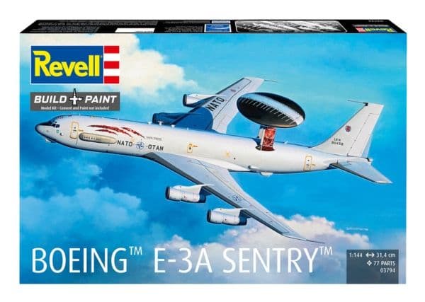 Revell Boeing E-3A Sentry, Flygplan, Monteringssats, 1:144, Boeing E-3A Sentry, Alla, 85 styck