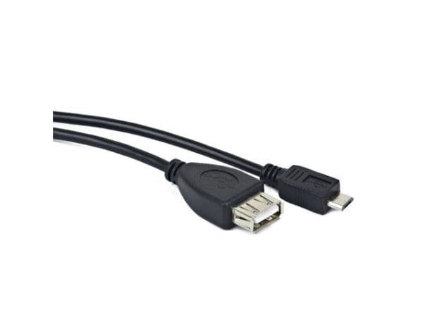 NATEC NKA-0614, 0,15 m, USB A, Micro-USB B, USB 2.0, Hankjønn/hunkjønn, Sort