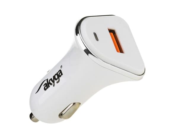 Akyga AK-CH-07 - Bilstrømadapter - 15 watt - 3 A - QC 3.0 (USB) - hvit