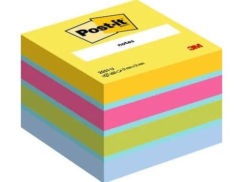 Post-it® Notes mini-kubusblok, ultrafarver, 51 mm x 51 mm, 400 ark