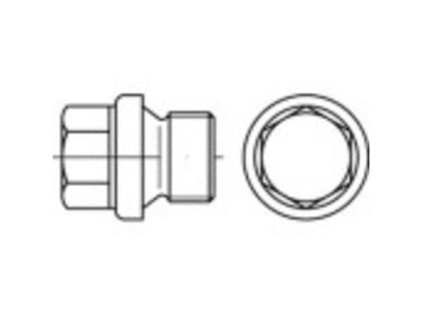 TOOLCRAFT låseskruer 3/4 mm utvendig sekskant DIN 910 messing, 25 stk.
