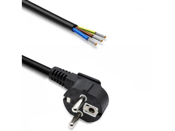 Power cable SCHUKO CEE  angled plug Cu stripped