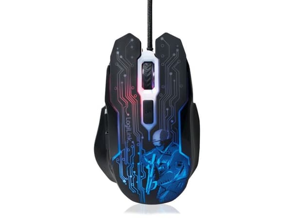 LogiLink ID0137, Ambidextrous, Optisk, USB Typ-A, 2400 dpi, Sortera