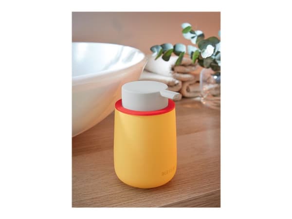 Leitz Cosy - Desinfeksjonsmiddel-/såpedispenser - plastikk, keramisk - varm gulfarge