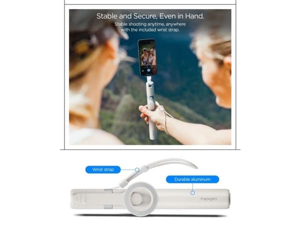 Spigen S582W Bluetooth Selfie Stick - Beige