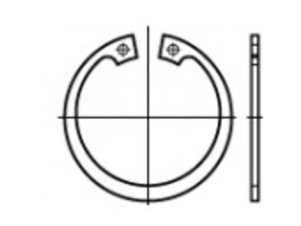TOOLCRAFT 1060960 sikringsringer innvendig diameter 50,5 mm DIN 472 rustfritt stål 10 stk