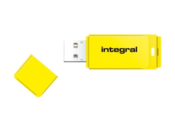 Integral Neon - USB flash-enhet - 32 GB - USB 2.0 - gul