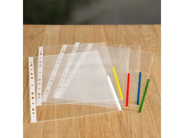 Signalfickor A4 PP 105 mikron 100-pack vit
