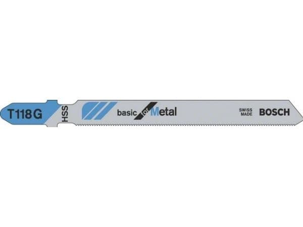 Bosch basic for Metal T 118 G - Sagblad - for blikk - 5 deler - lengde: 92 mm