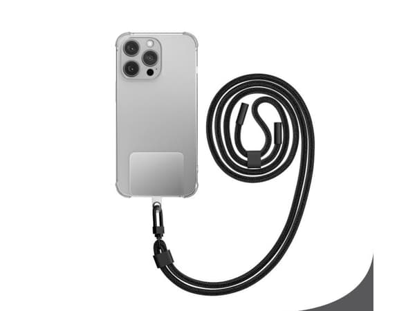 4smarts 540489, Nakkestropp, Sort, Metall, Resirkulert plast, Universell, Plast, 1 stykker