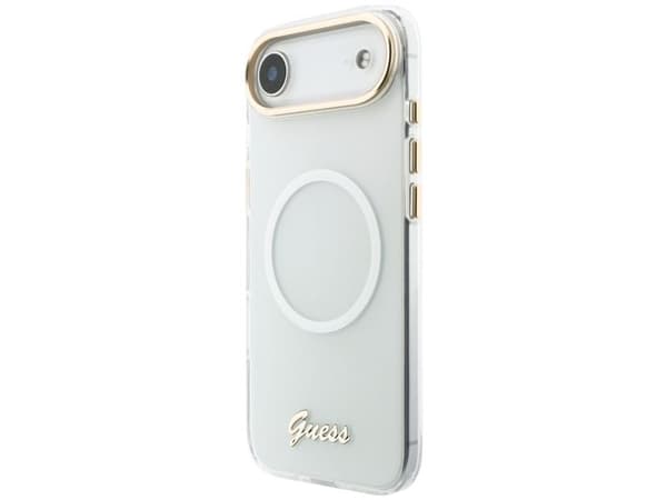 Guess IML Gradient Script Metal MagSafe-telefonetui til iPhone Air - hvit