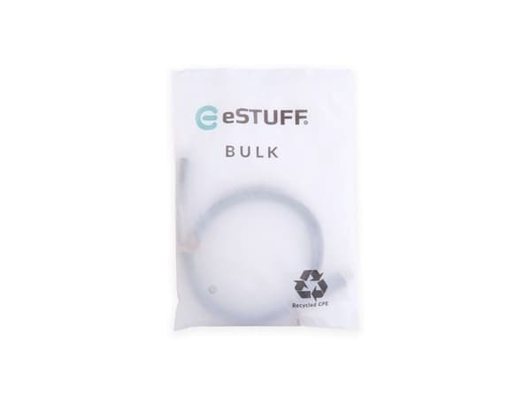 eSTUFF ES604180-BULK, 1 m, USB C, USB C, USB 2.0, Svart