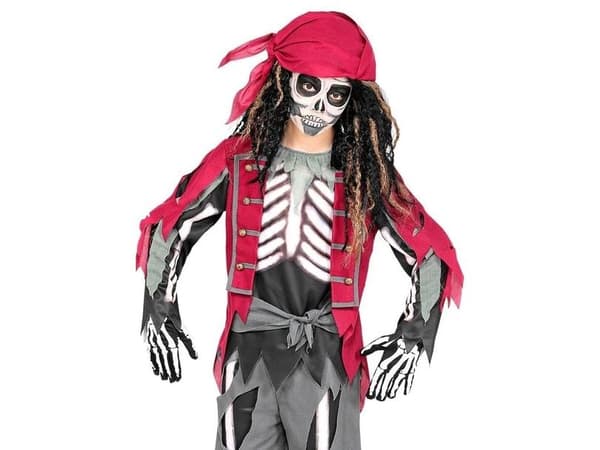Pirat skelet kostume