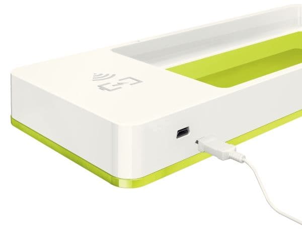 Leitz Pennfack med induktionsladdning WOW, inomhus, USB, Grön, Vit