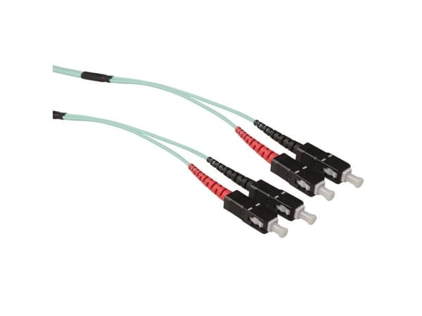 10 meter multimode 50/125 OM3 duplex robust fiberkabel med SC-stik