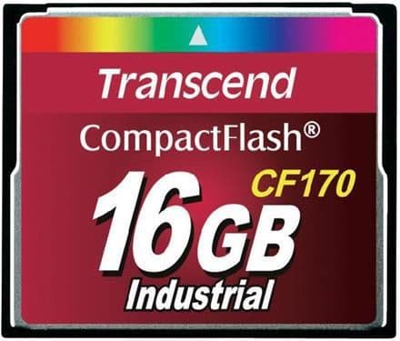 Transcend CF170 Industrial - Flash-minneskort - 16 GB - 170x - CompactFlash