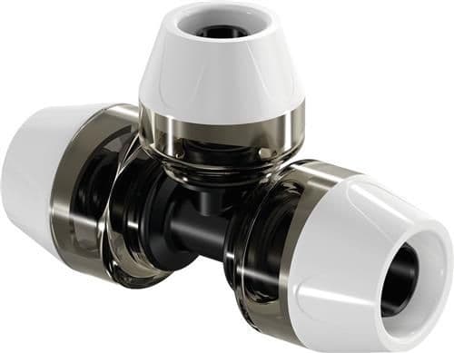 Tee RTM-muovattu PPSU 25–20–25 mm