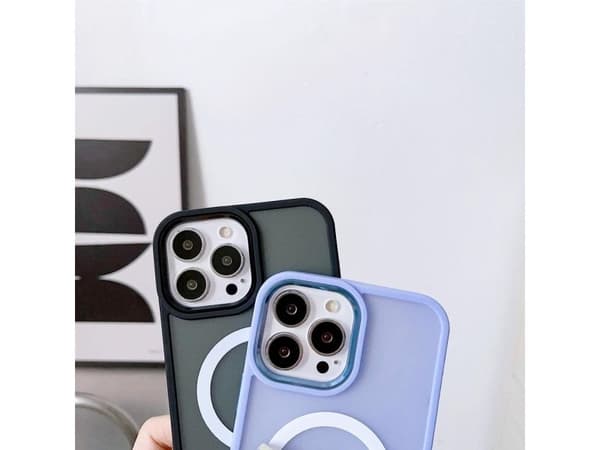 Magnetisk farge matt etui til iPhone 15 Plus - grønn