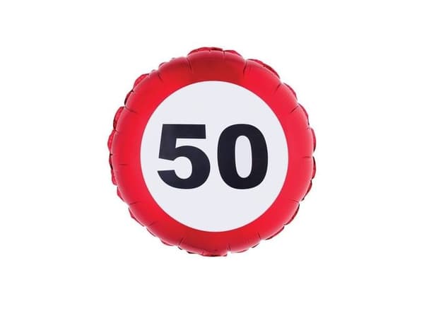 Folio ilmapallo trafik skilt 50