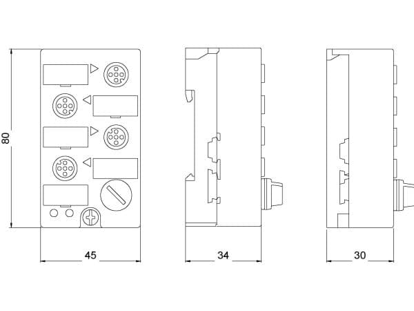 Siemens 3RK1205-0BQ00-0AA3 PLC-säkerhetsmonitor