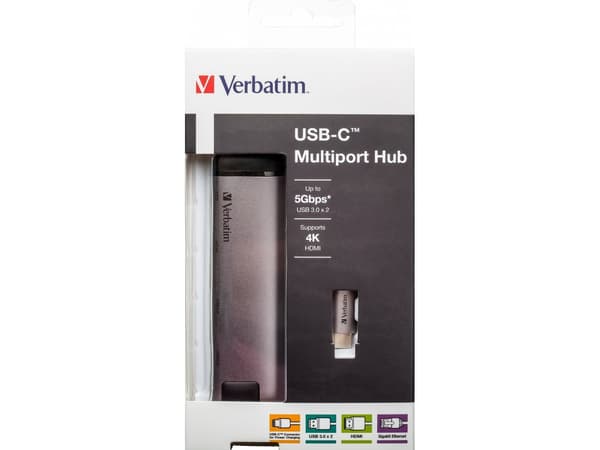 Verbatim - Dockningsstation - USB-C - HDMI - 1GbE