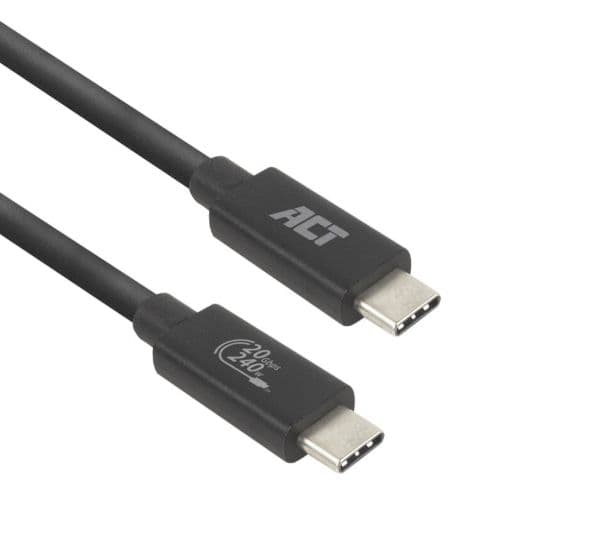 ACT USB4® 20Gbps 240W USB Type-C®-kabel, USB-IF-sertifisert, 2 meter