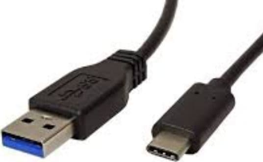 USB-kabel USB-A til USB-C 1 m svart