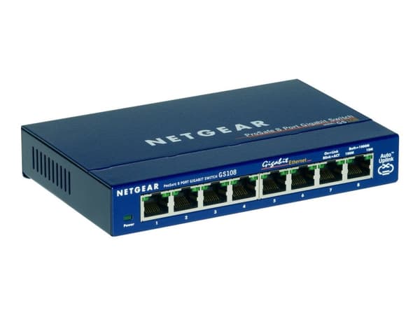 NETGEAR GS108 - Switch - 8 x 10/100/1000 - stationär