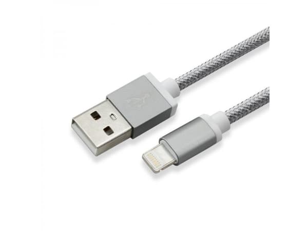 SBOX IPH7-GR, Grå, USB A, Lightning, 1,5 m, Hanstik, Hanstik