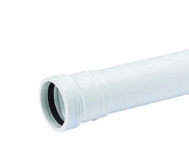 Wafix PP afløbsrør med muffe 40 x 2000 mm hvid