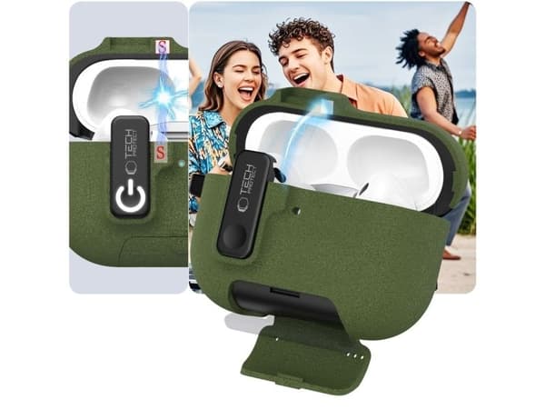 Tech-Protect Apple AirPods Pro 3 Slim Hook Grön