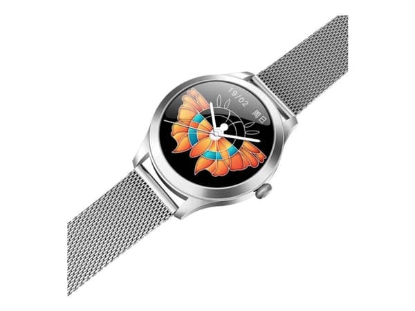 MaxCom FW42 - Rustfritt stål - smartklokke med stropp - metall - display 1.09" - Bluetooth - 70 g - sølv