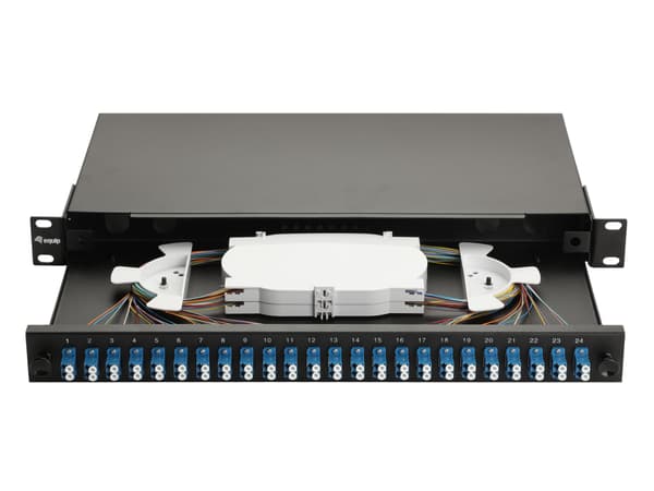 Equip 337210, LC (UPC), OS2, rackmontering, 1U, svart, stål