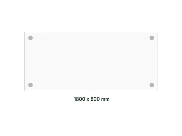 Skrivebord DNA, Lysgrå 1800x800 mm I-ben/Sort