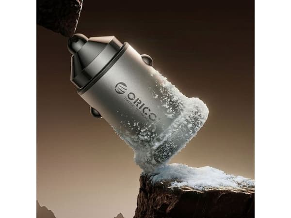Orico MiniRing Pro 45W bil-lader USB-A + USB-C (sølv)