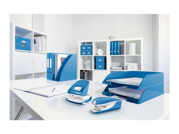 Leitz WOW - Hullstanser - 30 ark / 3 mm - metall - blå metallic