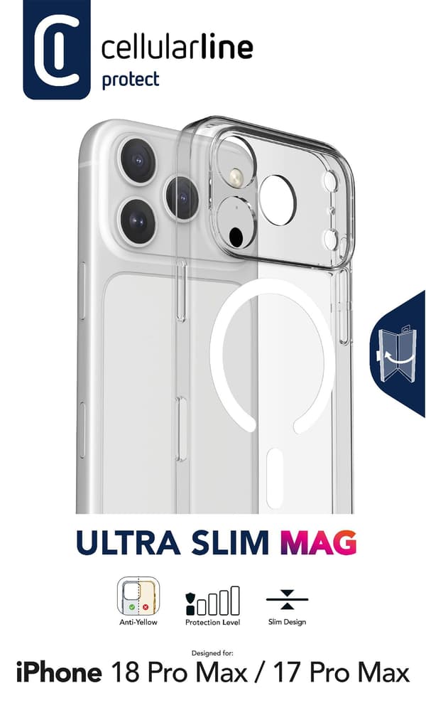 Cellularline ULTRASMAGIPH18PRMT, Mobilskal, Apple, iPhone 18 Pro Max, 17,5 cm (6.9"), Transparent
