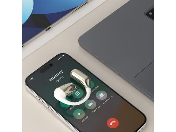 Dudao U4Pro Bluetooth headset/hörsnäcka, universell för båda öron - beige/guld