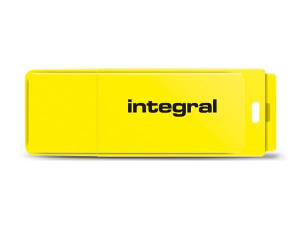 Integral Neon - USB flash-enhet - 32 GB - USB 2.0 - gul