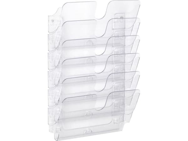 DURABLE FLEXIPLUS - Bokhållare - väggmonterbar - 6 utrymmen - för A4 - transparent